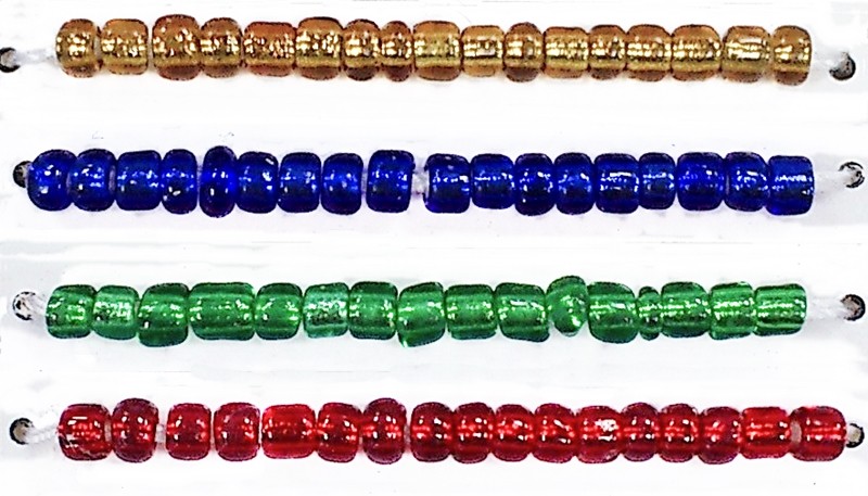 Silver lined Glass Beads, Bugle Beads